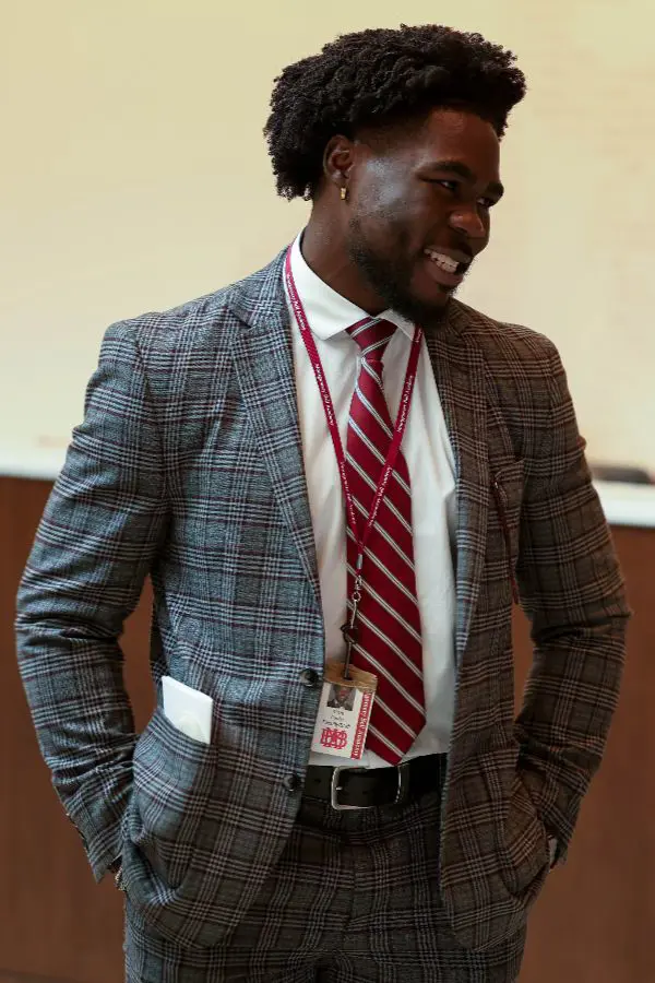 Team member smartly dressed