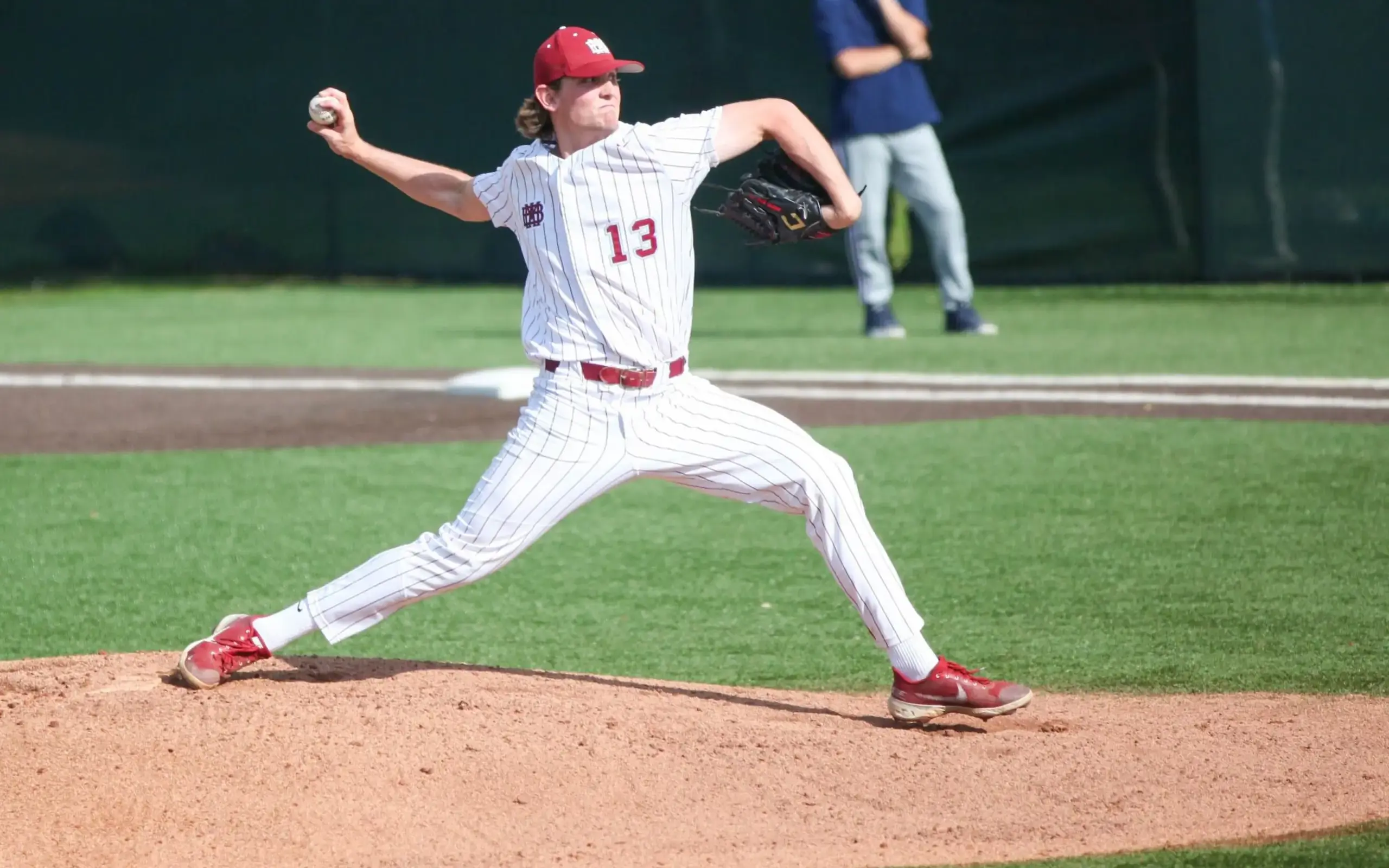 Baseball player throwing