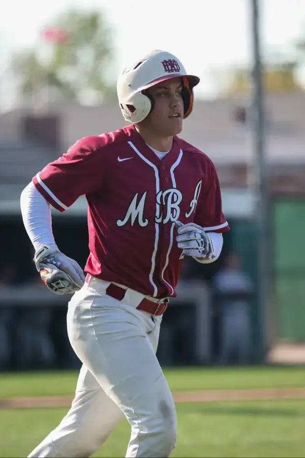 Baseball player in red