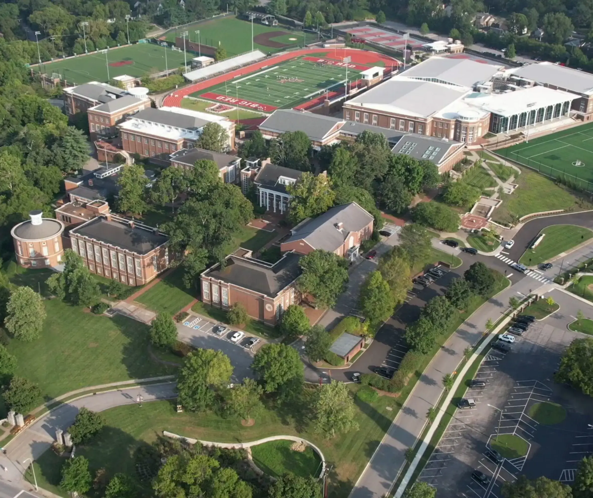 Bird's eye view of school