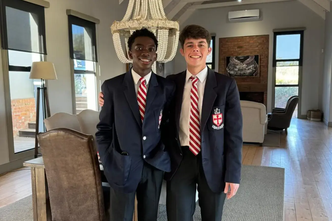Two students in uniform