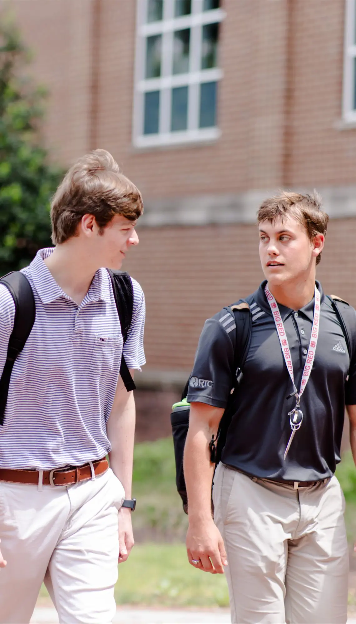 Two students walking together