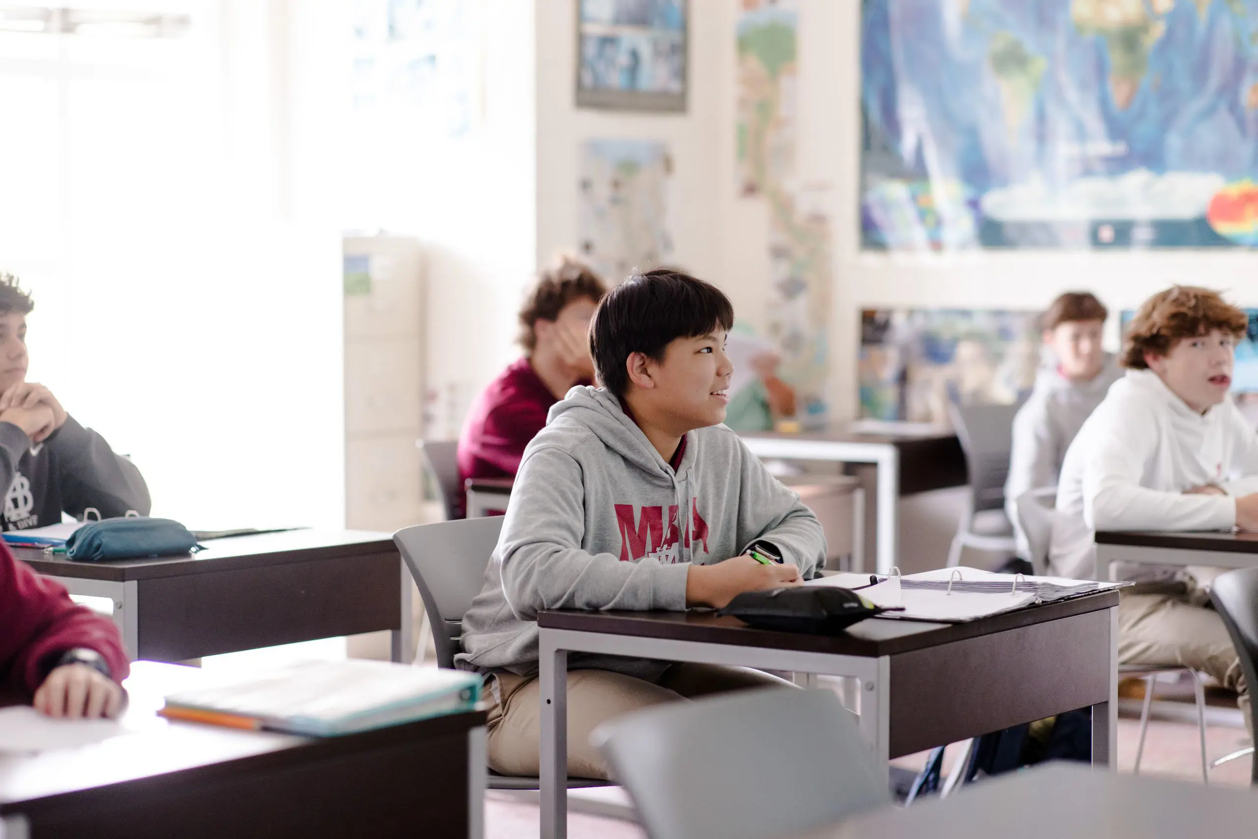 Student talking in class