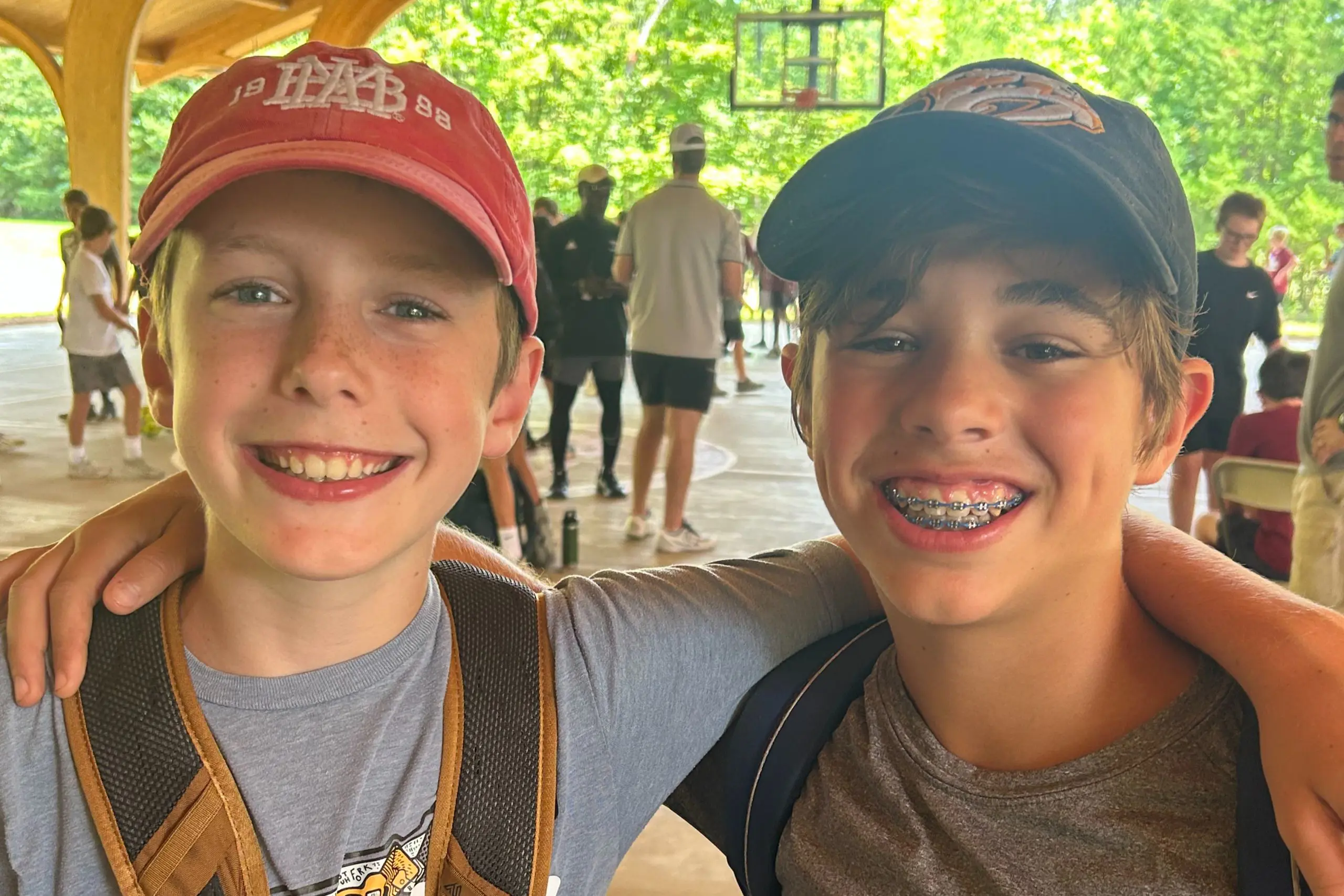 Two students on trip