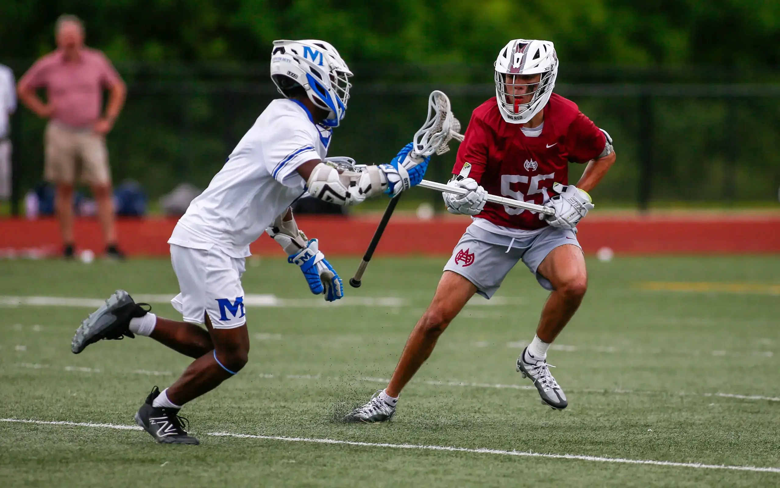 Lacrosse players in action