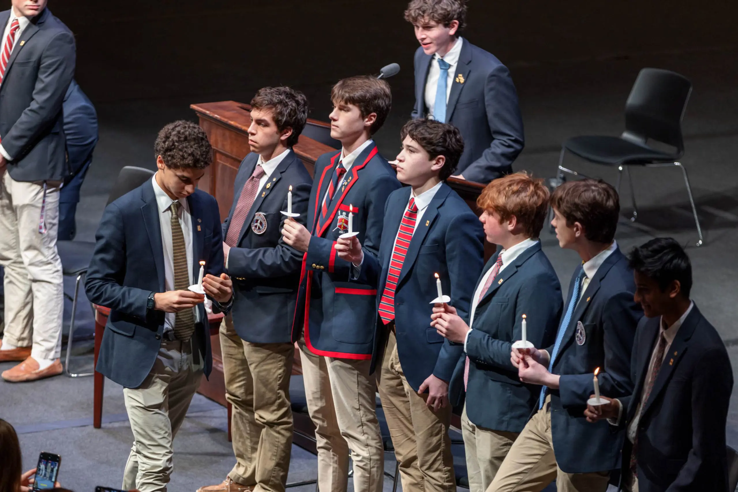 Students receiving awards