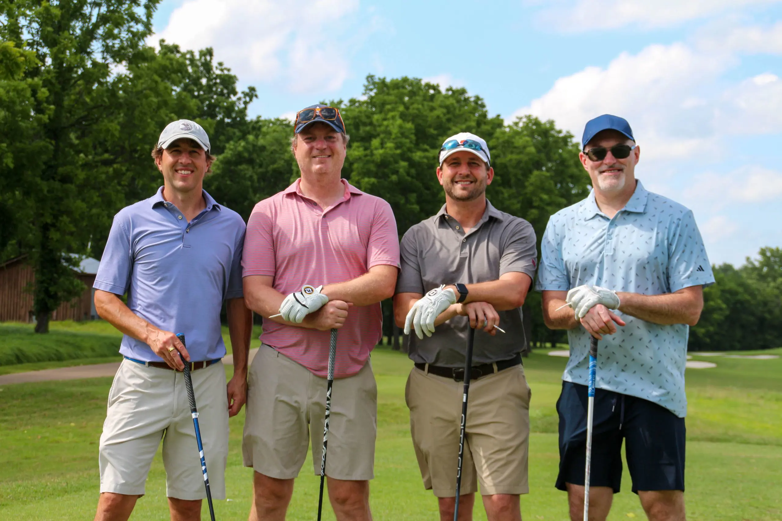 Alumni at golf event