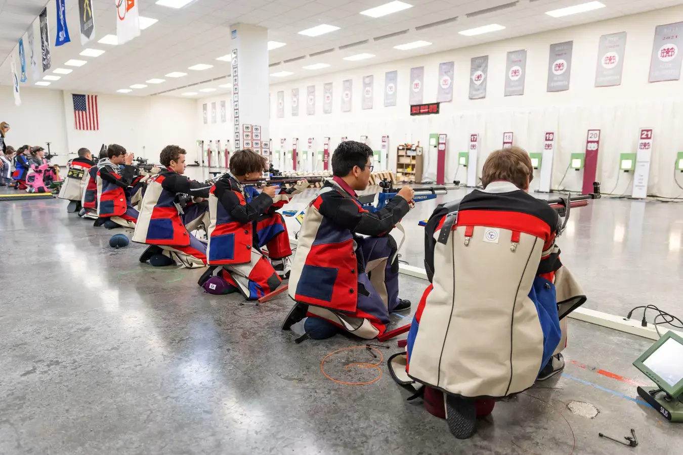 Students at rifle practice