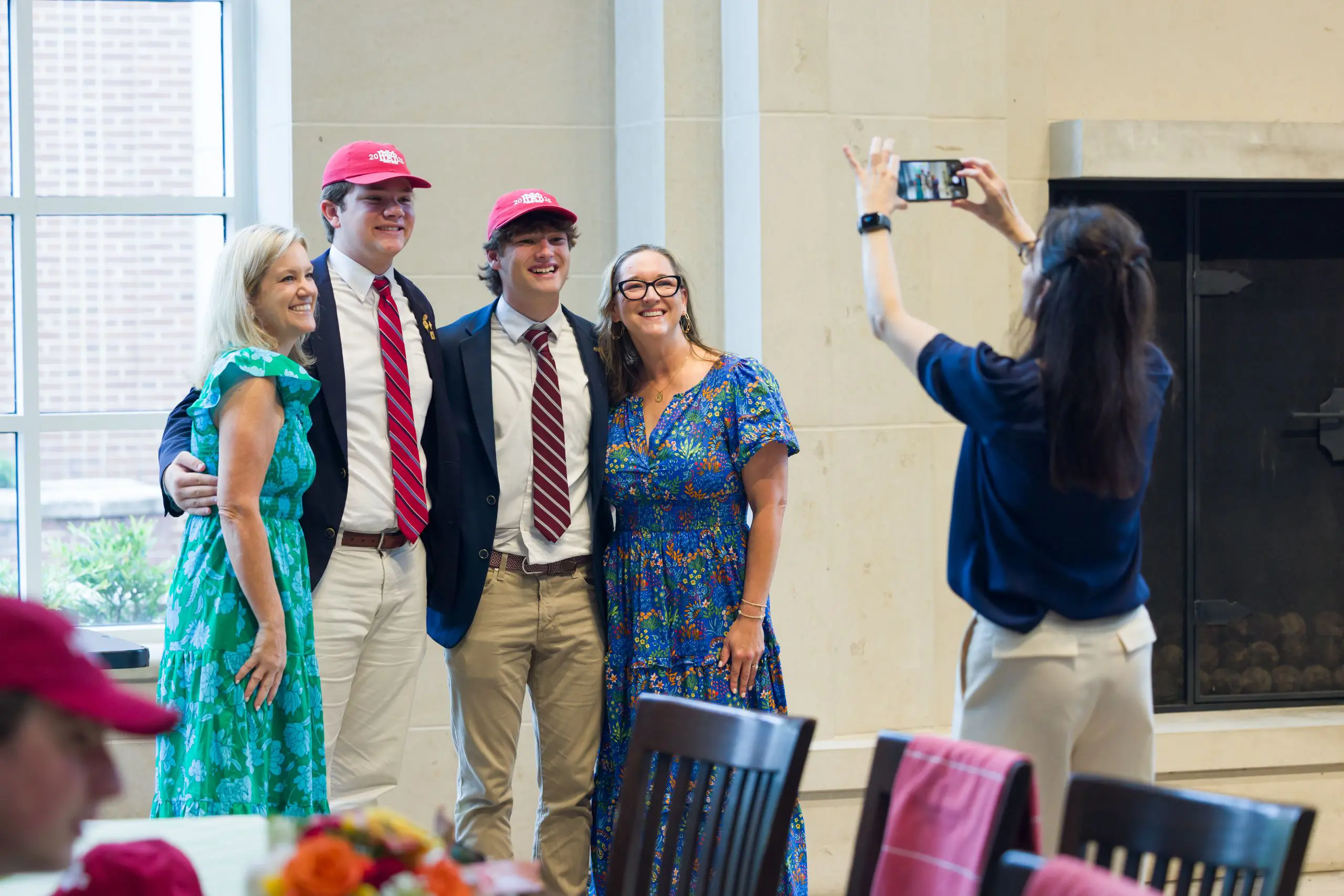 Family having photo taken