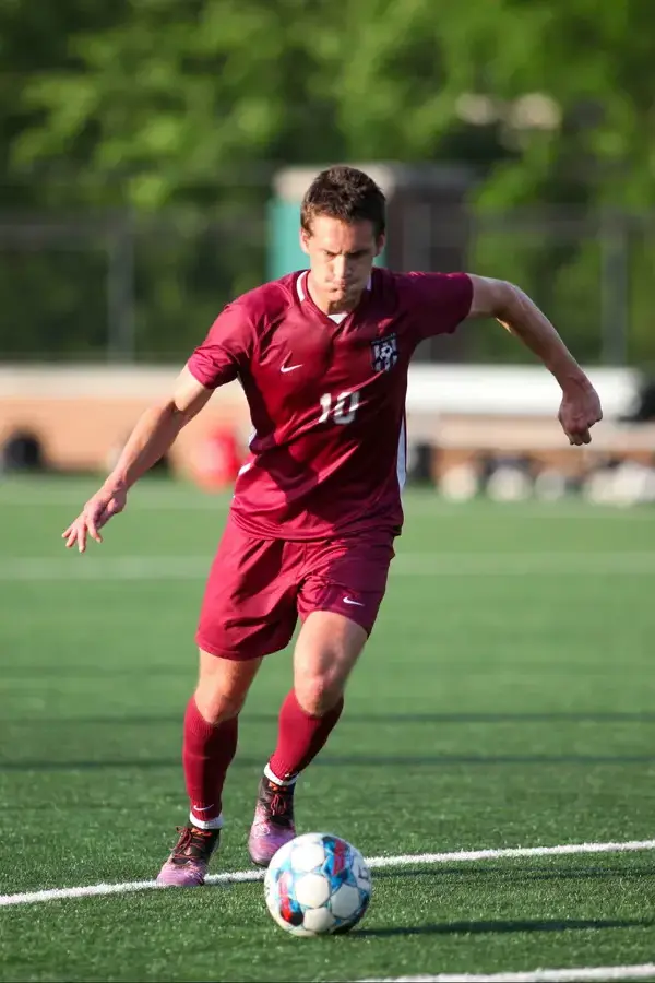 Soccer player with ball