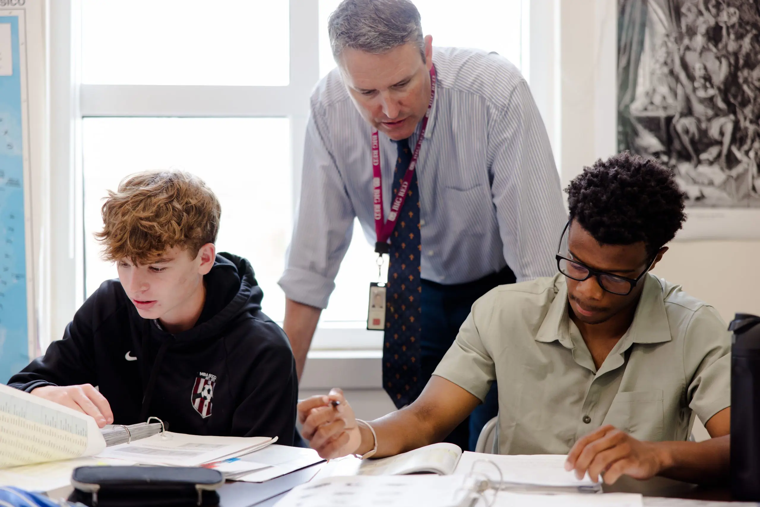 Staff supporting students