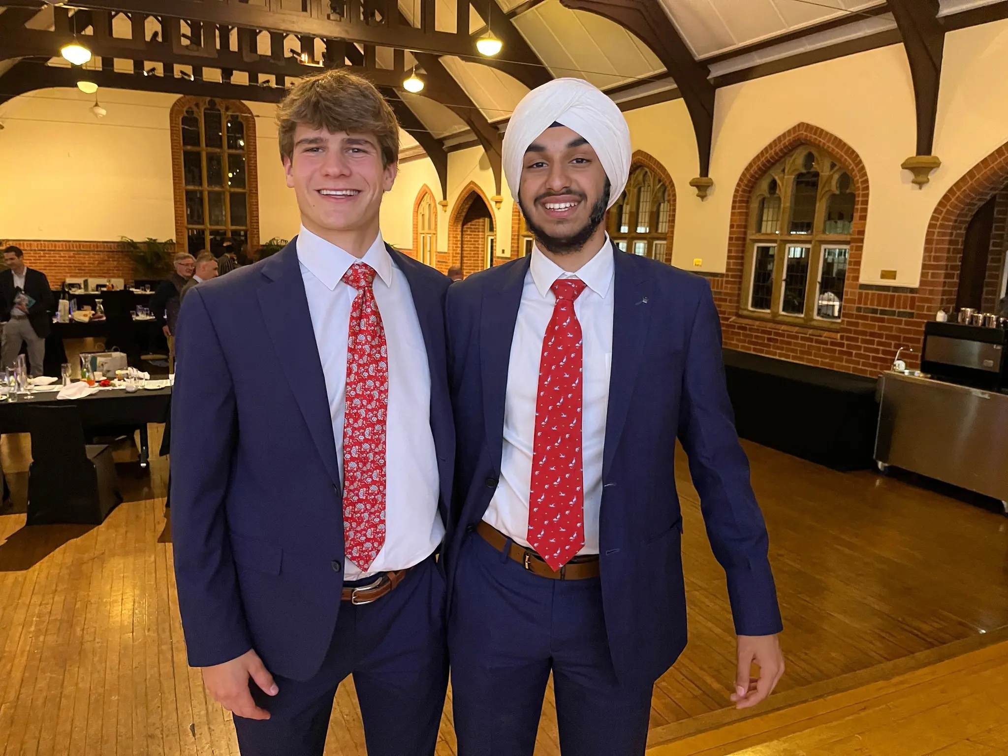 Two students smartly dressed