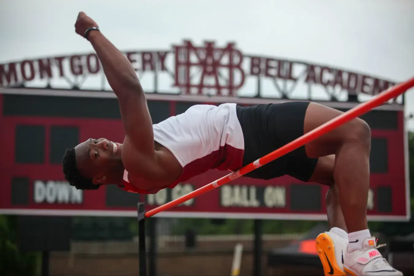 Student over obstacle