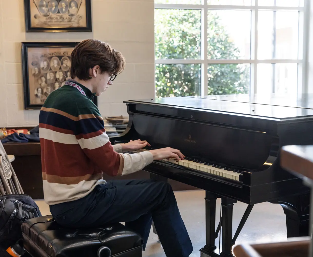 Student at piano