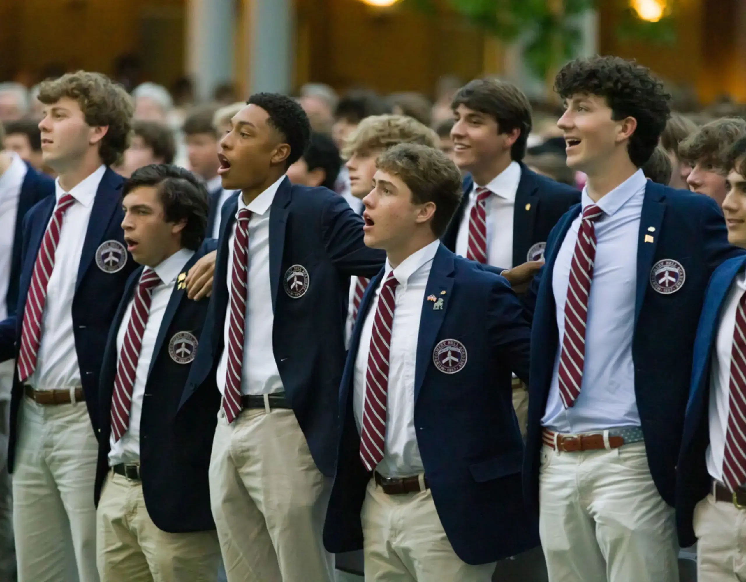 Male students stood together